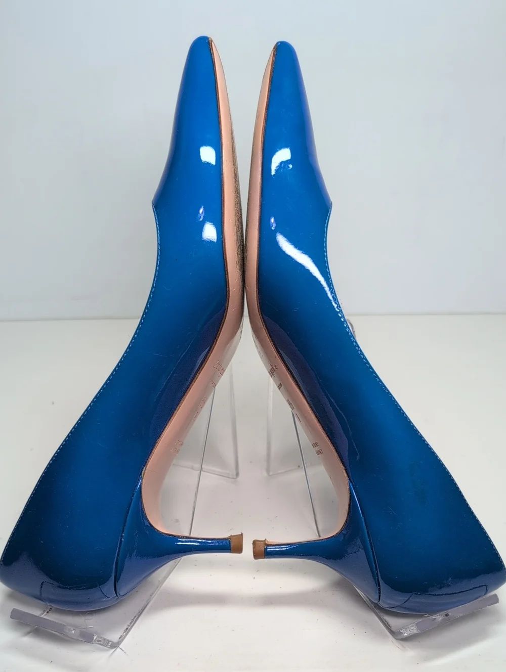 Kate Spade Blue Patent Leather Pointed-Toe Heels woman size 6.5